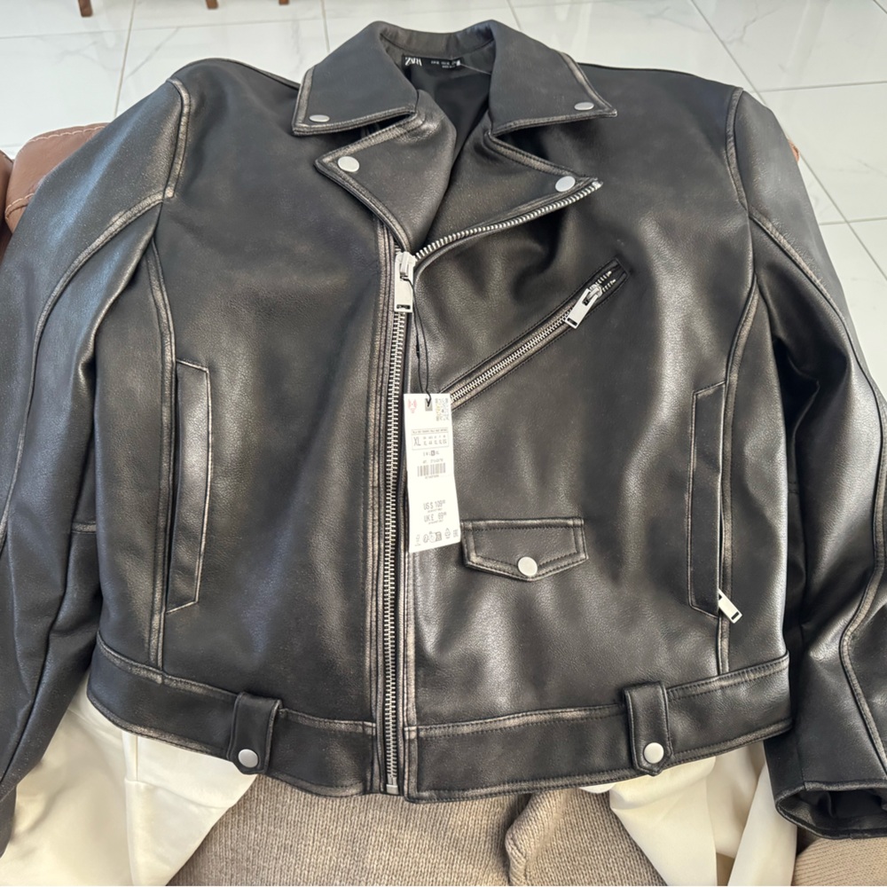 Zara Black Leather Jacket